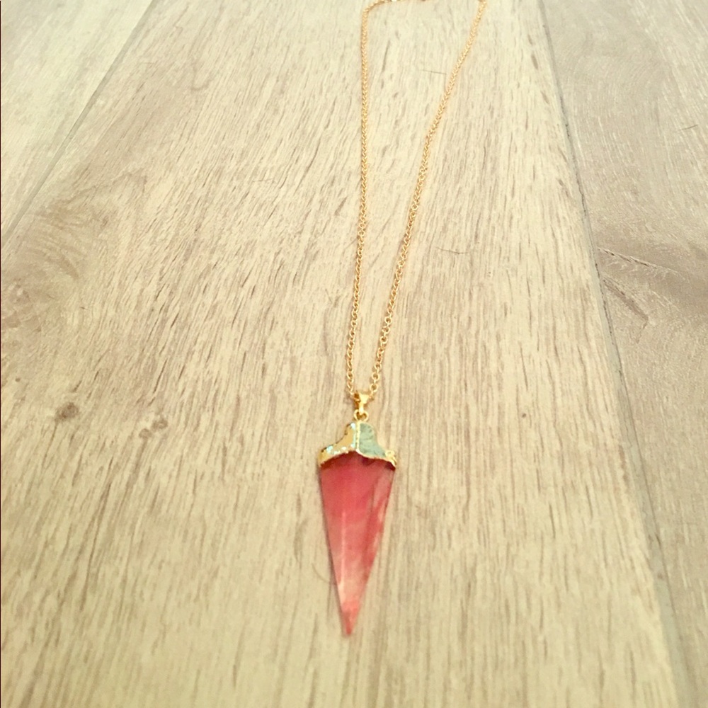 Pink Arrowhead Necklace